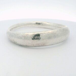 Ippolita Sterling Silver Hammered Hollow Freeform Bangle Bracelet